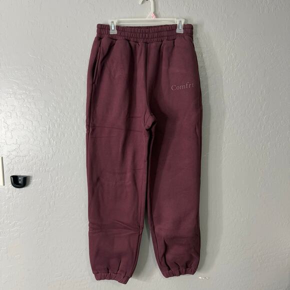 Comfrt Minimalist Sweatpants, Maroon, M - Picture 1 of 6